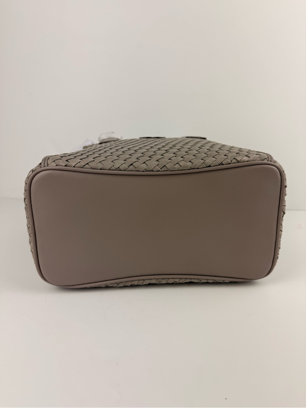 Tory Burch Thea Woven Mini Slouchy Satchel French Gray Leather Handbag $595 - Picture 11 of 14